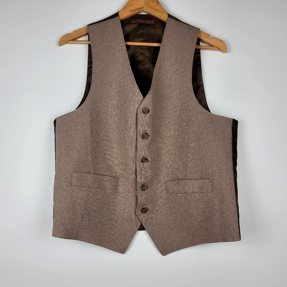 Vintage levi's Menswear Vest - Picture 1 of 12